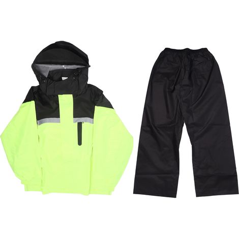 Veste de pluie homme imperméable bloc de couleurs coupe-vent boucle extensible ensemble pluie randonnée vélo camping (1/5)