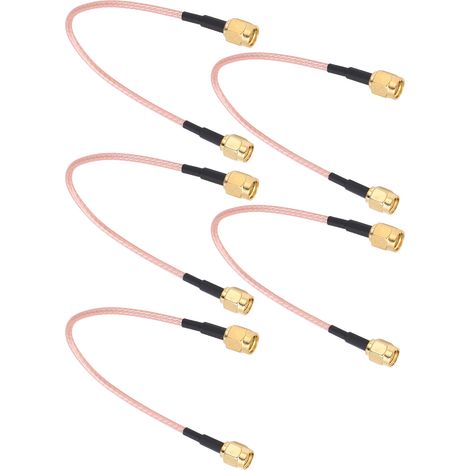 Câble d'extension coaxial RF SMA mâle à mâle, 5 pièces, blindé TFL-316-48 pour connecteur audio (1/5)