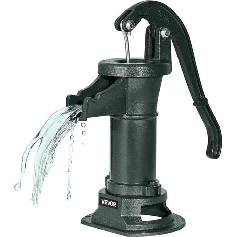 Puiser l'Eau sans Électricité Pompe à Bras en Fonte Vintage pour Puits Hauteur 7,6 m et Bec Verseur à Crochet (1/5)