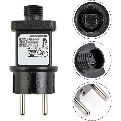 Adaptateur secteur LED pour guirlande lumineuse, transformateur, driver IP44, 31 V max, 6 W, 36 VA/9 W, pour guirlande basse tension. (1/5)