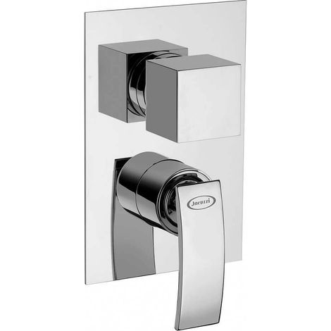 Miscelatore doccia incasso con deviatore monoleva Jacuzzi rubinetteria Glint ottone cromato 0IQ00400JA01 (1/2)