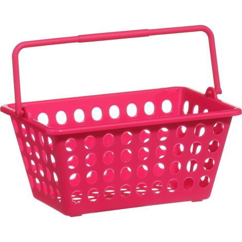 Premier Housewares Hot Pink Plastic Storage Basket (1/2)