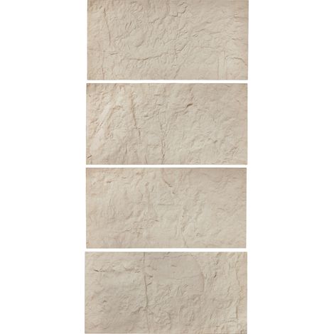 VEVOR Pannelli da Parete 3D, 4 Pezzi 1200 x 600 x 30 mm PU Piastrelle Artistiche da Parete Imitazione Pietra Naturale, Pannello da Parete Decorativo, Decorazione Interni, Pietra Gialla