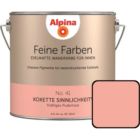 Alpina Feine Farben No. 41 Kokette Sinnlichkeit 2,5 L kräftiges puderrosa edelmatt Farbe (1/3)
