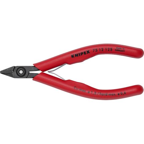 KNIPEX 75 12 125 Alicates de corte diagonal para electrónica con fundas de plástico Barnizados 125 mm (1/6)