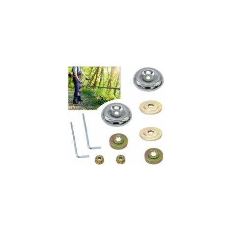 Kit de fixation universel pour débroussailleuse, comprenant écrous, accessoires, pièces détachées et accessoires pour débroussailleuse et tondeuse à gazon, 10 pièces - Crezuo (1/4)