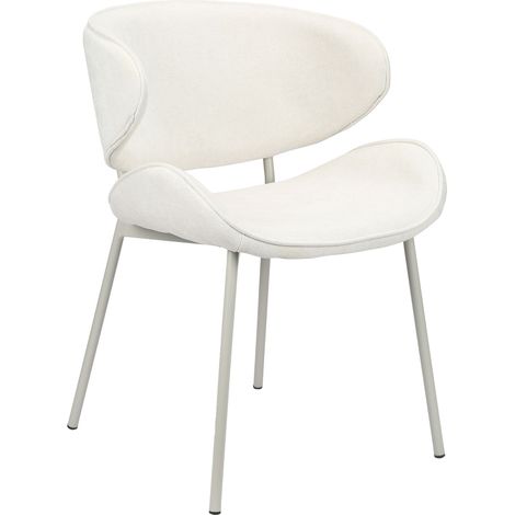 Selsey Pretically – Silla tapizada con chenilla fácil de limpiar, crema