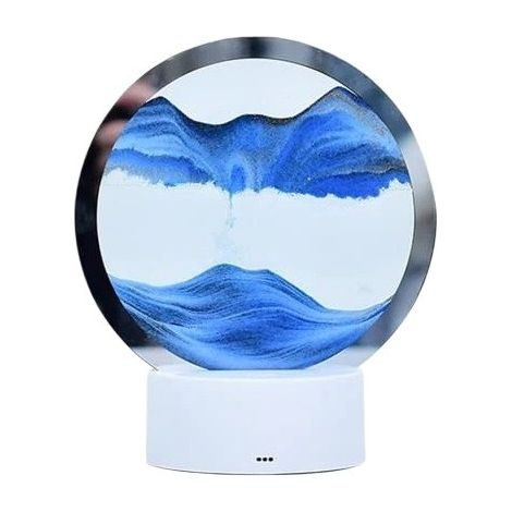 Cadre lumineux LED effet sable mouvant, 7 couleurs lumineuses, verre sans plomb, œuvre d'art dynamique, décoration intérieure (1/4)