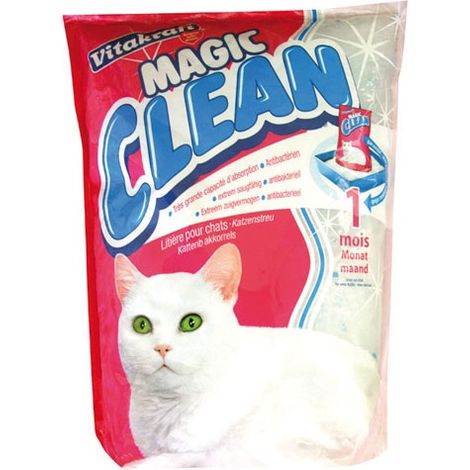 Litière pour chat à base de silice 4.2L – Non agglomérante – Absorption maximale – Neutralise les odeurs jusqu'à 4 semaines – Peu poussiéreuse – Vitakraft