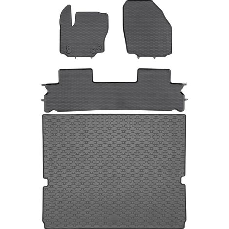 Ford S-Max I Minivan (05.2006–08.2015) – Set: Gummifußmatten + Kofferraummatte (1/5)