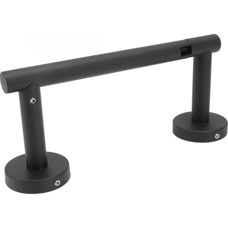 Porte-rouleaux d'essuie-tout en acier inoxydable antirouille, robuste et supportant une grande capacité de charge, pour la cuisine et la salle de bain (noir). (1/5)