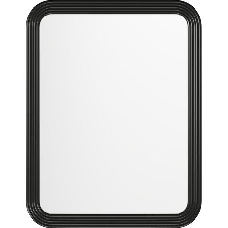 Specchio rettangolare L. 85 x H. 110 cm in Legno di paulownia Nero - JIMIA