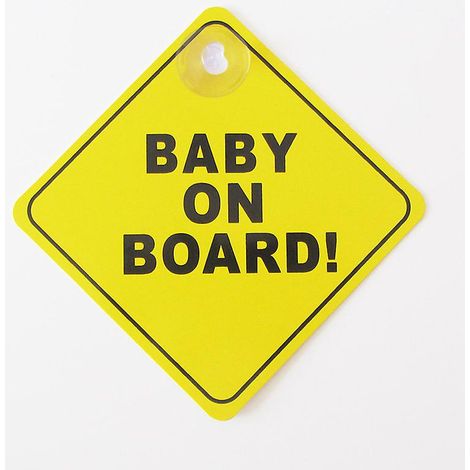 Lot de 2 panneaux de signalisation pour voiture bébé avec ventouses (1/5)