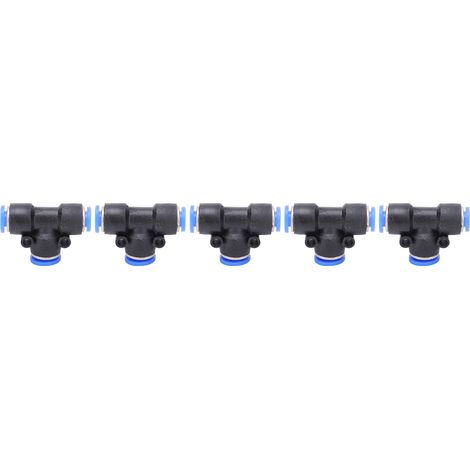 Raccords rapides triples pour tuyau d'air PU PEG6-8-6, lot de 50 pièces, connecteurs pneumatiques en polyuréthane, diamètre 6-8-6 mm, pour ateliers et compresseurs. (1/5)
