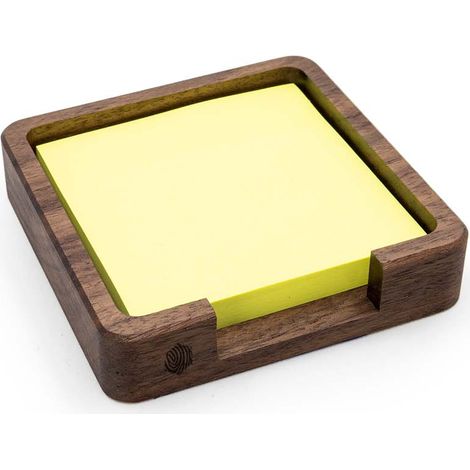 Quadratische Organizer-Notizbox aus amerikanischem Walnussholz (1/4)