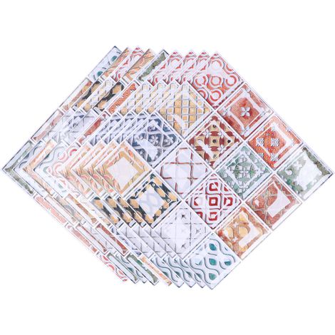 10 autocollants muraux lumineux de 20x20 cm, stickers carreaux créatifs DIY pour salon et décoration intérieure