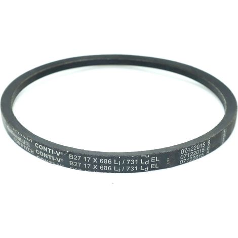Courroie trapézoidale lisse Contitech Conti V B27 17 x 686 Li / 731 Ld