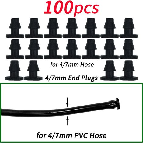 (K-100PCS) Supports de tige fixes à crochet en C de 6,35 mm (1/4") pour tuyau de 4/7 mm, pots de fleurs, système d'irrigation goutte à goutte, serres et serres. (1/4)