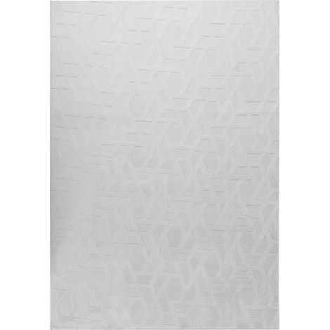 Tappeto rettangolare decorativo in jacquard 160 x 230 cm grigio chiaro Antero (1/5)