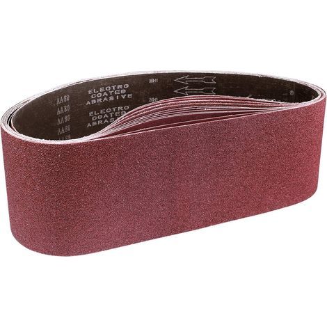 GENERIC-Bande Abrasive 150 X 1220 Mm, Bandes Abrasives Mixte (Grains 80/120/150/240/400) Pour Ponceuses À Bande (5 Pièces ) (1/5)