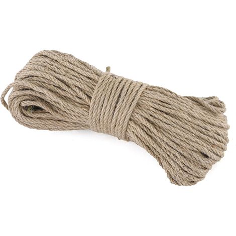 Corde De Jute Naturelle - 1 Rouleau - 5mm X 50m - Résistante Et Biodégradable - Pour Jardinage, Bricolage, Décoration Intérieure (1/5)