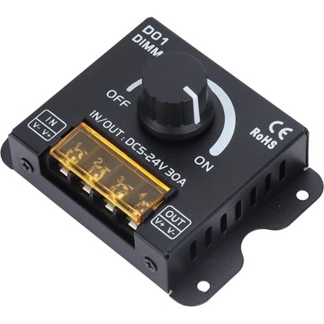 Dimmer LED wireless a 2 canali con telecomando – Regolatore di luminosità per strisce LED (5–24 V CC), ideale per casa, bar, KTV
