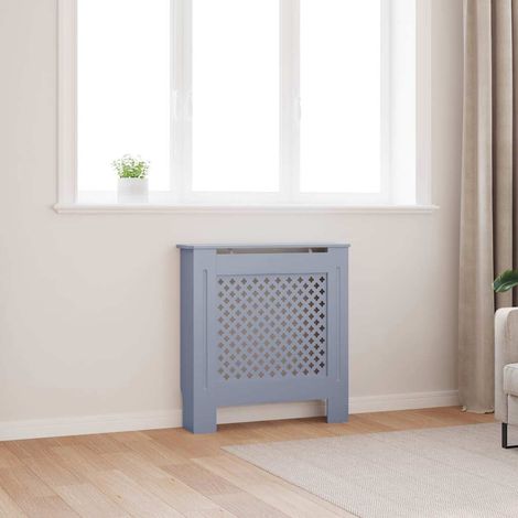 vidaXL Cubierta para radiador MDF gris 78 cm (1/5)