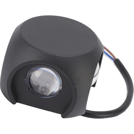 Luminaire murale en aluminium LED, éclairage mural à 4 faces, étanche extérieur, carré, design moderne, lampe de chevet créative, décoration jardin, voltage AC85-265V, lumière chaude, boîtier noir, 4W (1/5)