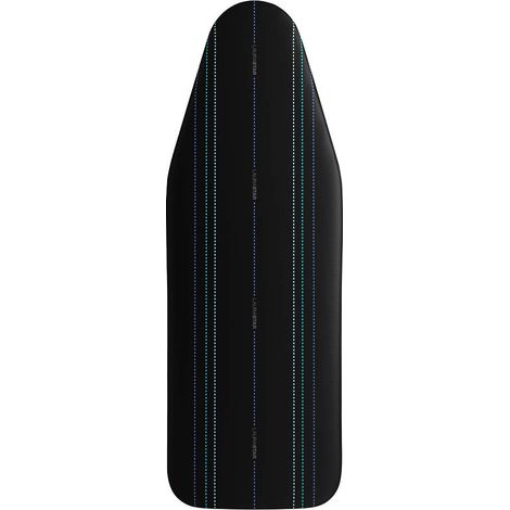 Laurastar Copriasse Universalcover Nero, Copriasse da Stiro Universale, 131cm x 55cm, 100% Cotone, Linee di Piegatura Integrate, Clip di Bloccaggio, Facile da Posizionare, Lavabile in Lavatrice