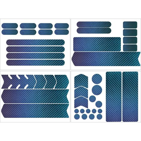 44 Feuillets Protection Cadre Autocollants en Carbone Film de Protection Cadre, Autocollants de Protection, pour , VTT (Dégradé vert-violet) (1/5)