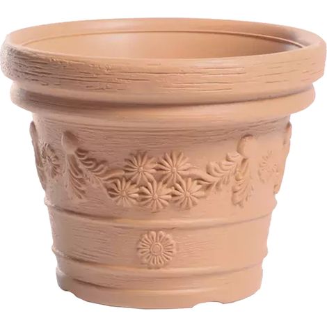 Pot de fleurs en terre cuite 65L – Dimensions 57 x 57 x 45 cm – Résistant aux chocs – Esthétique naturelle et élégante – Prosperplast (1/3)