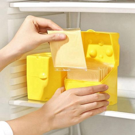 Boîte À Fromage - Récipient Pour Tranches De Fromage En Plastique ABS - Pour Réfrigérateur - 2 Pièces (1/3)