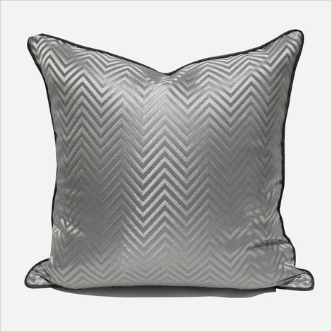 BEBUSINGOTO Paquete de 1 funda de cojín de terciopelo premium de 45,7 x 45,7 cm, funda de cojín decorativa con cremallera oculta, ideal para decoración de sofá cama, color gris (1/5)