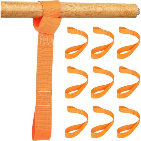10 Pièces Soft Loops Sangles de Moto, 38 x 438 mm Sangle de Remorquage Vélo, Anneaux d'arrimage Voiture, Boucles Doubles d'arrimage pour Transport Fixation, Voitures Motos ATV(1000 kg) (1/5)