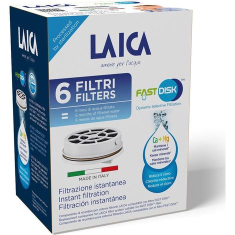 Laica Fast Disk 6 Stück Wasserfiltereinsätze für Laica Filterflaschen (1/3)