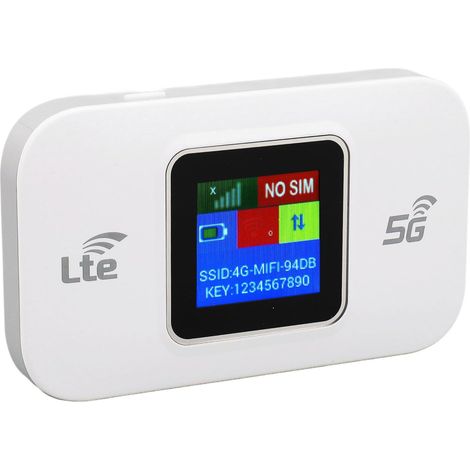 Modem WiFi 4G LTE, édition Asie Portable, écran Couleur Haute Vitesse 300 Mbps, Routeur WiFi Mobile 4G avec Batterie 3000 MAh, Point D'accès WiFi de Voyage pour Téléphones (1/5)