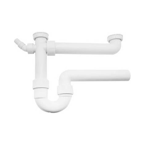 SIFONE PER LAVELLO A DUE BACINELLE Misura: 1"1/2 - 1"1/4 - Diam. 40