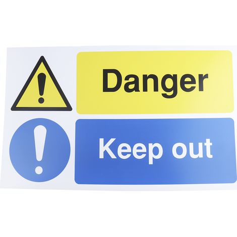 Panneau interdiction, avec pictogramme : Danger "Danger Keep Out ( Prix pour 1 ) (1/2)
