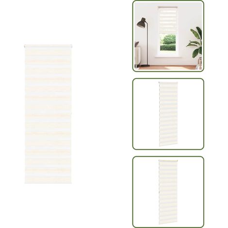 Zebrarollo Marmorbeige 80x200 cm Stoffbreite 75,9 cm Polyester - Zebra-Jalousie - Zebra-Jalousien - Zebra-Rollo - Doppelrollo (1/5)