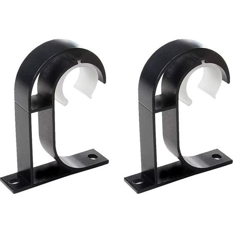2pcs Support De Tringle à Rideau Supports,Support Tringle Penderie en Alliage De Zinc Penderie Armoire,Cintre à Rideau Support Fixation Au Plafond (1/5)