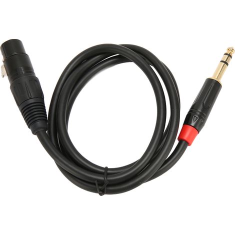 Câble XLR femelle vers TRS 3 broches vers prise audio stéréo TRS 6,35 mm, 1 m, pour la musique (1/5)
