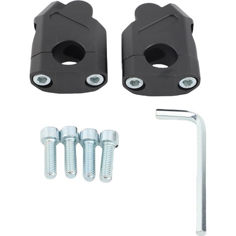 7/8-Zoll-Motorradlenkererhöhungen, 38 mm Erhöhungshöhe, 18 mm hintere Griffklemmen für Motorräder und Geländemotorräder (1/3)