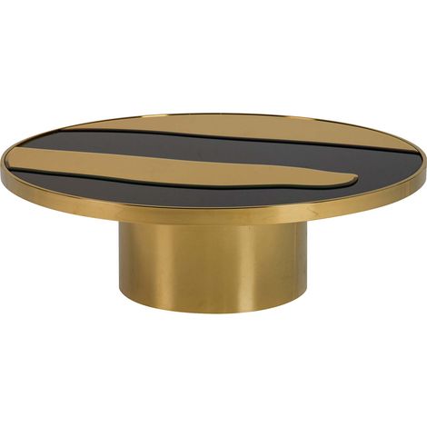 Goldfarbener Couchtisch aus Edelstahl 100 x 100 x 33 cm (1/5)
