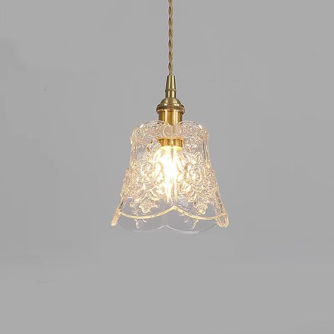 Applique murale suspendue LED en laiton et verre - modèle E, lumière à trois couleurs, base résistante à l'oxydation, anti-rouille (1/4)