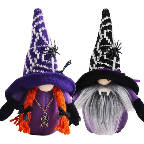 Halloween-Gnome-Puppen, süßes Plüschpaar aus Halloween-Gnomen
