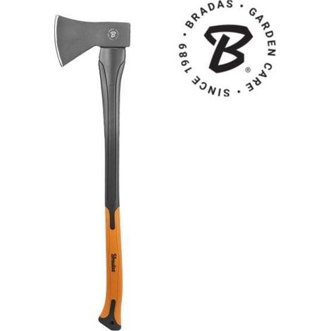 Ascia multifunzionale Bradas grigia e arancione 80 cm