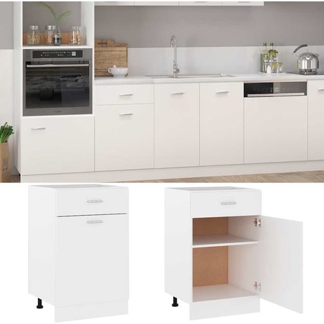 Maison Exclusive - Armadio con Cassetto “Lyon” Bianco 50x46x81,5 cm (1/5)