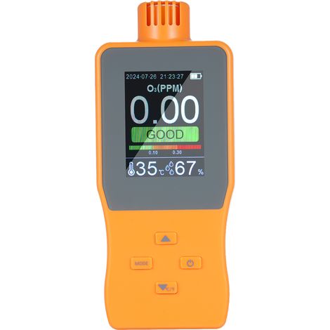 Eosnow O3 -Ozon -Detektoranalysator Tragbarer Außenluftqualitätsmessgerät Multifunktionalem Monitor -Temperaturfeuchtigkeitsmessgerät mit vollem Farb -LCD -Bildschirm Einstellbarer Alarmschwellenwert (1/5)