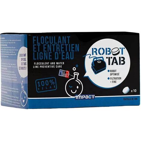 Clarifiant et préventif ligne d'eau - Robot Tab x16 pastilles