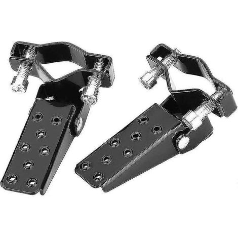 Fußrasten, 1 Paar schwarze, stylische Metall-Motorradrahmen-Fußrasten, Fußstützen, Pedale, universell (1/5)